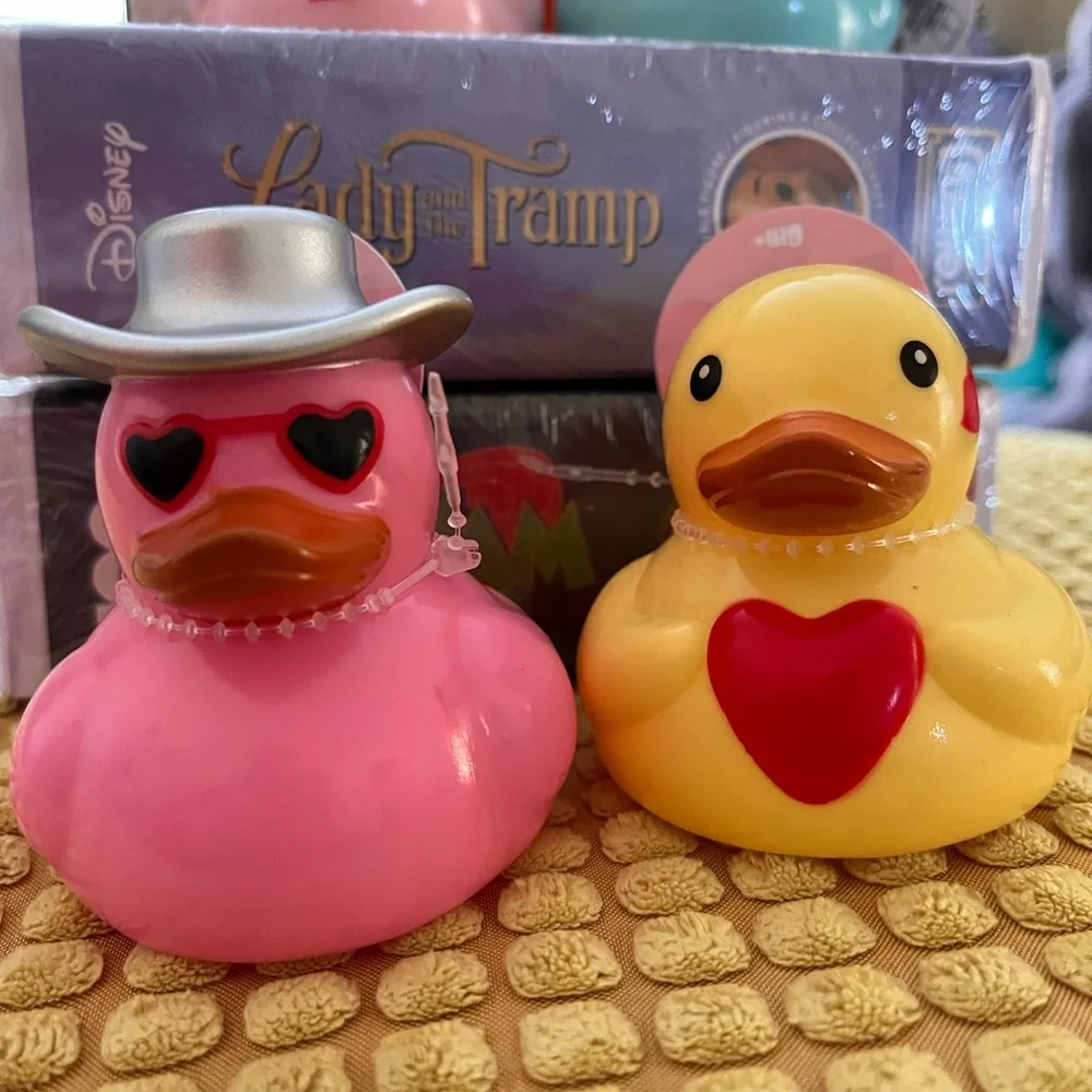 Target Bullseye Valentines Collectible Duck Set of 2 NWT